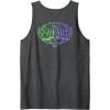 imageWicked For Good Two Halves of the Whole Heart Front ampamp Back Tank TopDark Heather Grey