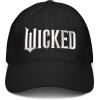 imageWicked Movie White Logo Adjustable Puff Embroidered Baseball HatBlack