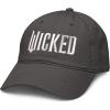 imageWicked Movie White Logo Adjustable Puff Embroidered Baseball HatAsphalt Grey