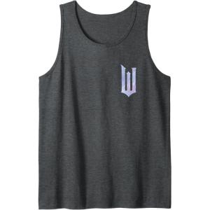 imageWicked For Good Bubble Shimmer Logo Front And Back Tank TopDark Heather Grey