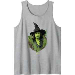 imageWicked For Good Elphaba Bold Portrait ampamp Greenery Tank TopHeather Grey
