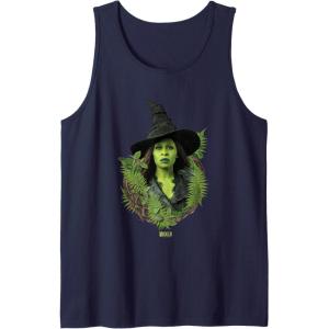 imageWicked For Good Elphaba Bold Portrait ampamp Greenery Tank TopNavy Blue