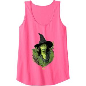 imageWicked For Good Elphaba Bold Portrait ampamp Greenery Tank TopNeon Pink