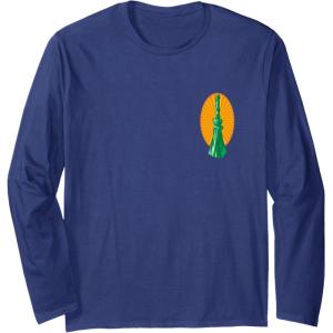 imageWicked For Good Elphaba Flying Front And Back Long Sleeve TShirtNavy Blue