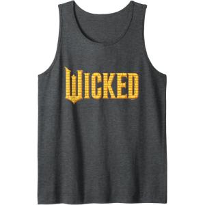 imageWicked For Good Logo Yellow Brick Road Tank TopDark Heather Grey