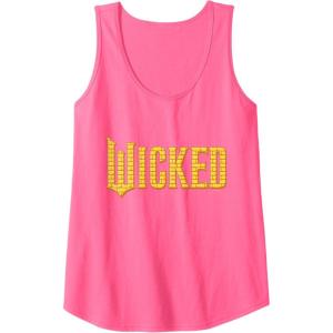 imageWicked For Good Logo Yellow Brick Road Tank TopNeon Pink