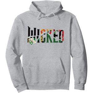 imageWicked For Good Wicked Witch Poster Logo Pullover HoodieHeather Grey