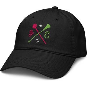 imageWicked Magic Wand And Broomstick Adjustable Baseball HatBlack