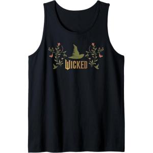 imageWicked Movie Logo Elphaba Hat Floral Tank TopBlack