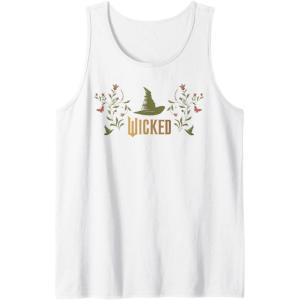 imageWicked Movie Logo Elphaba Hat Floral Tank TopWhite