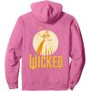 imageWicked For Good Glinda Gold Silhouette Front And Back Pullover HoodieBright Pink