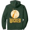 imageWicked For Good Glinda Gold Silhouette Front And Back Pullover HoodieDark Green