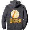 imageWicked For Good Glinda Gold Silhouette Front And Back Pullover HoodieDark Heather Grey