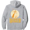 imageWicked For Good Glinda Gold Silhouette Front And Back Pullover HoodieHeather Grey