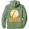 imageWicked For Good Glinda Gold Silhouette Front And Back Pullover HoodieSage Green