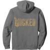 imageWicked For Good Ozian Gold Logo Front And Back Pullover HoodieAsphalt Grey