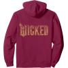 imageWicked For Good Ozian Gold Logo Front And Back Pullover HoodieBurgundy