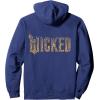 imageWicked For Good Ozian Gold Logo Front And Back Pullover HoodieNavy Blue