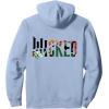 imageWicked For Good Wicked Witch Torn Poster Front And Back Pullover HoodieDusty Blue