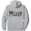imageWicked For Good Wicked Witch Torn Poster Front And Back Pullover HoodieHeather Grey