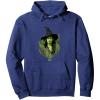 imageWicked For Good Elphaba Bold Portrait ampamp Greenery Pullover HoodieNavy Blue