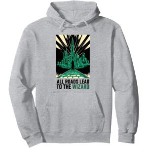 imageWicked For Good All Roads Lead to the Wizard Pullover HoodieHeather Grey