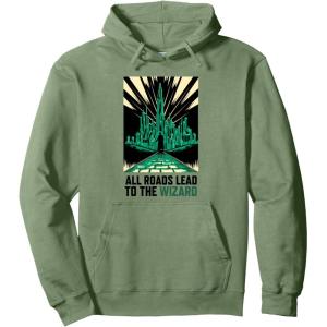 imageWicked For Good All Roads Lead to the Wizard Pullover HoodieSage Green