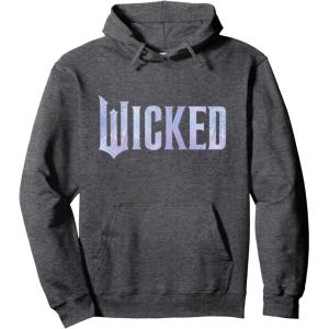 imageWicked For Good Bubble Shimmer Logo Pullover HoodieDark Heather Grey