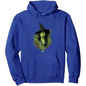 imageWicked For Good Elphaba Bold Portrait ampamp Greenery Pullover HoodieRoyal Blue
