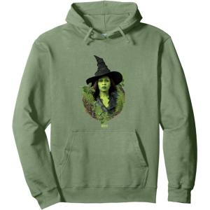imageWicked For Good Elphaba Bold Portrait ampamp Greenery Pullover HoodieSage Green