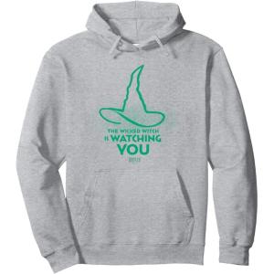 imageWicked For Good Elphaba Watchful Hat Pullover HoodieHeather Grey