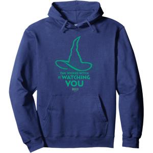 imageWicked For Good Elphaba Watchful Hat Pullover HoodieNavy Blue