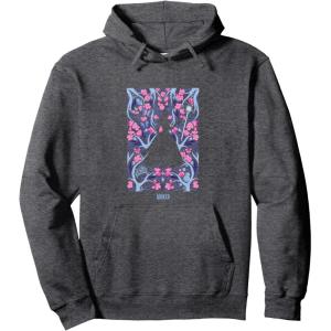 imageWicked For Good Glinda Floral Grace Pullover HoodieDark Heather Grey