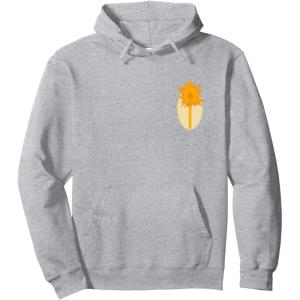 imageWicked For Good Glinda Gold Silhouette Front And Back Pullover HoodieHeather Grey