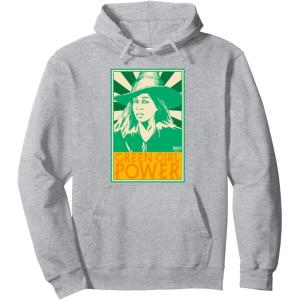 imageWicked For Good Green Girl Power Pullover HoodieHeather Grey