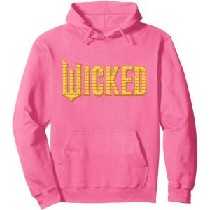 imageWicked For Good Logo Yellow Brick Road Pullover HoodieBright Pink