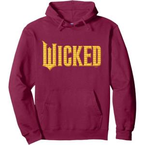 imageWicked For Good Logo Yellow Brick Road Pullover HoodieBurgundy