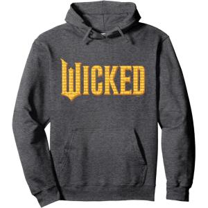 imageWicked For Good Logo Yellow Brick Road Pullover HoodieDark Heather Grey