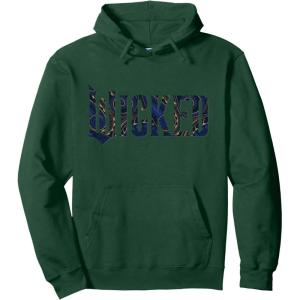 imageWicked For Good Ozian Pattern Logo Pullover HoodieDark Green