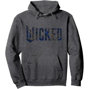 imageWicked For Good Ozian Pattern Logo Pullover HoodieDark Heather Grey