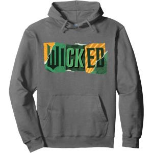 imageWicked For Good Torn Patchwork Logo Pullover HoodieAsphalt Grey