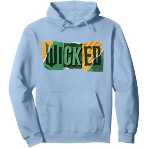 imageWicked For Good Torn Patchwork Logo Pullover HoodieDusty Blue