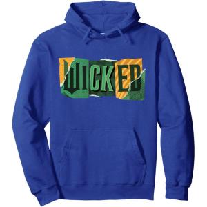imageWicked For Good Torn Patchwork Logo Pullover HoodieRoyal Blue