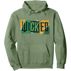 imageWicked For Good Torn Patchwork Logo Pullover HoodieSage Green