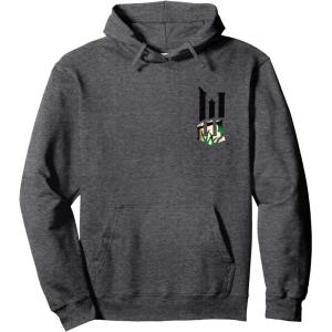 imageWicked For Good Wicked Witch Torn Poster Front And Back Pullover HoodieDark Heather Grey