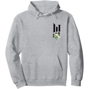 imageWicked For Good Wicked Witch Torn Poster Front And Back Pullover HoodieHeather Grey