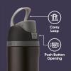 imageOwala Wicked FreeSip Insulated Stainless Steel Water Bottle with Straw for Sports and Travel BPAFree Sports Water Bottle 32 oz Glinda PinkBlack Panther
