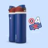 imageOwala Wicked FreeSip Insulated Stainless Steel Water Bottle with Straw for Sports and Travel BPAFree Sports Water Bottle 32 oz Glinda PinkCaptain America