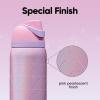 imageOwala Wicked FreeSip Insulated Stainless Steel Water Bottle with Straw for Sports and Travel BPAFree Sports Water Bottle 32 oz Glinda PinkGlinda