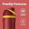 imageOwala Wicked FreeSip Insulated Stainless Steel Water Bottle with Straw for Sports and Travel BPAFree Sports Water Bottle 32 oz Glinda PinkGryffindor